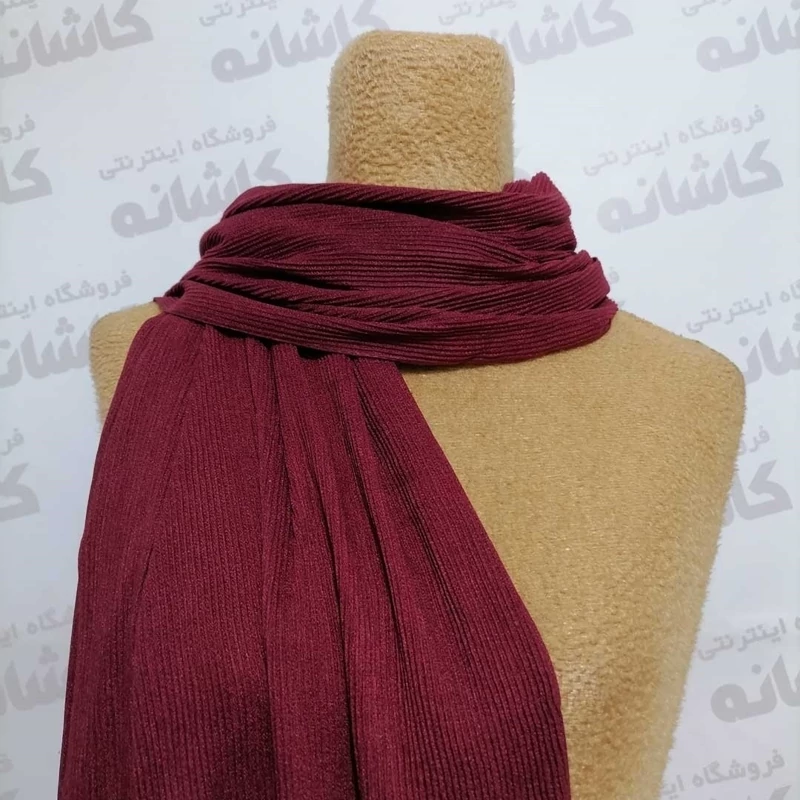 شال برشکا دور دوخت و منگوله دار